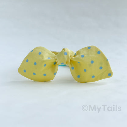 Lemon Soda Whisker Bow Cat Collar Breakaway Buckle