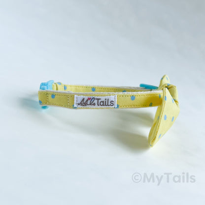 레몬소다  고양이 수염 리본 목걸이 안전 버클 