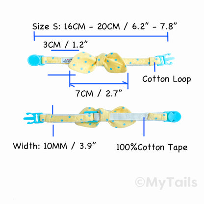 Lemon Soda Whisker Bow Cat Collar Breakaway Buckle